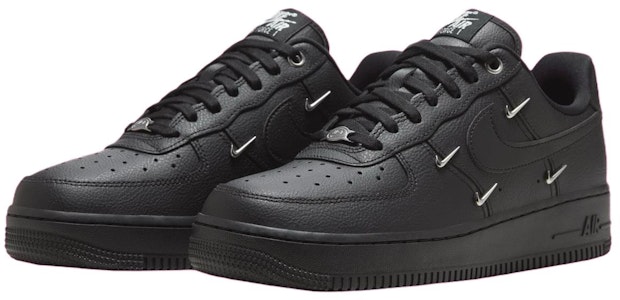 (W) Nike Air Force 1 Low 'Hitam Silver Mini Swoosh' HQ1180-001 Lookbook (W) Nike Air Force 1 Low 'Hitam Silver Mini Swoosh' HQ1180-001