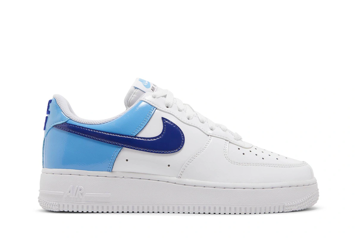 (Women) Nike Air Force 1 Low 'Blue patent Swoosh' DJ9942-400