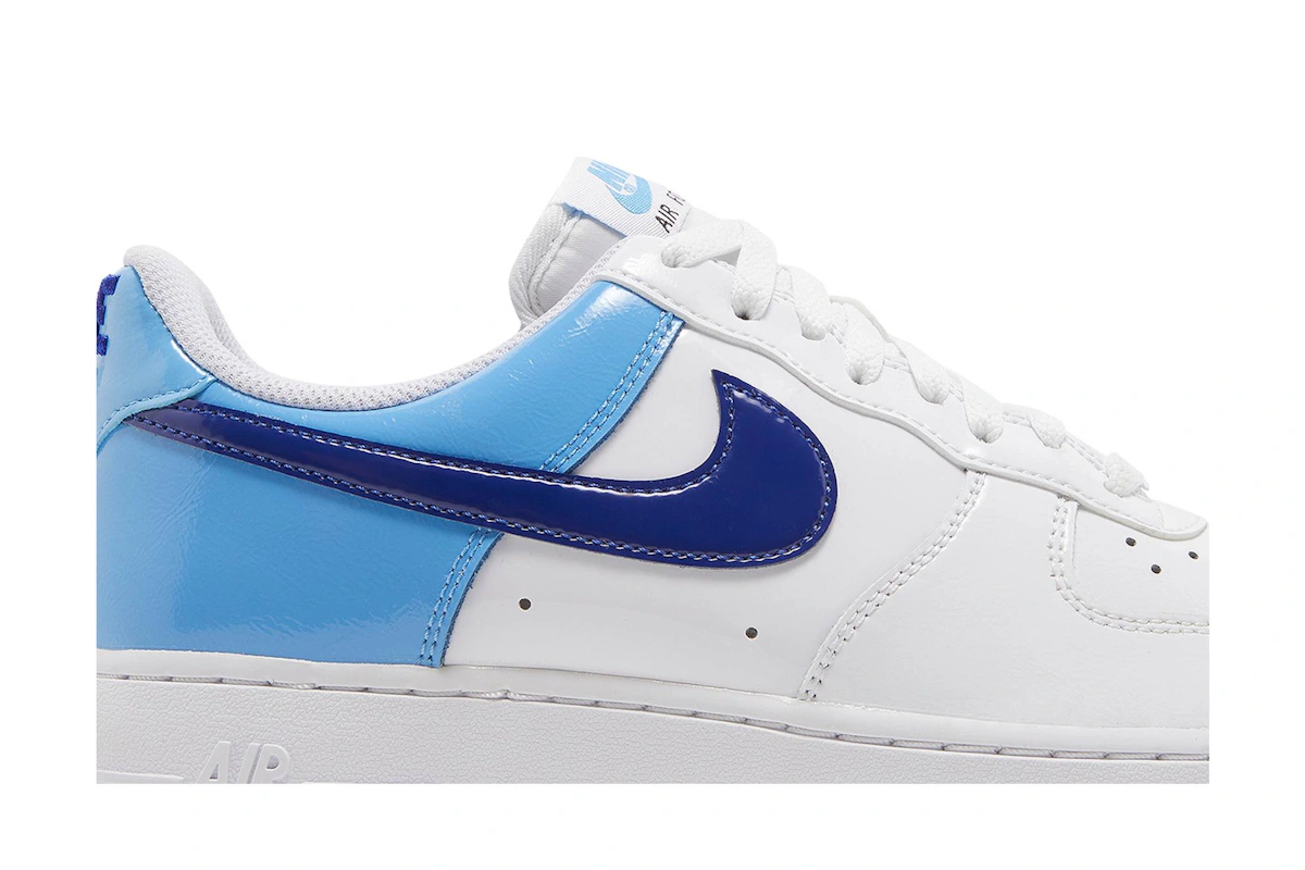 (Women) Nike Air Force 1 Low 'Blue patent Swoosh' DJ9942-400