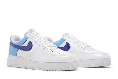 (Women) Nike Air Force 1 Low 'Blue patent Swoosh' DJ9942-400