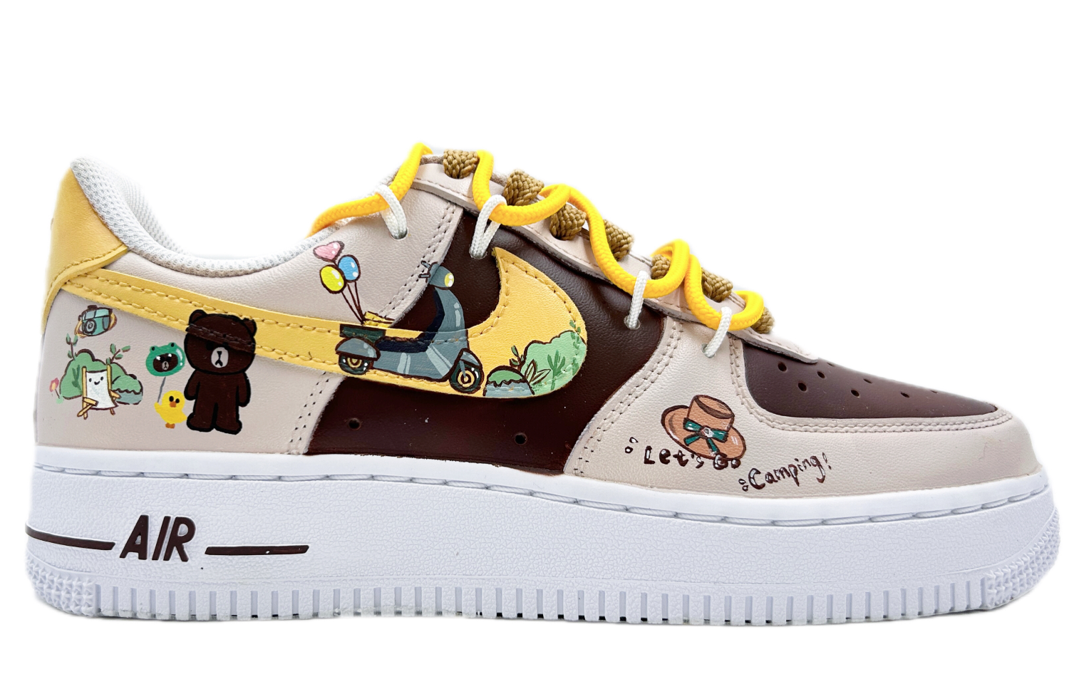 (W) Nike Air Force 1 Low 'Cartoon Oil Painting Cute Bear' 圖 2