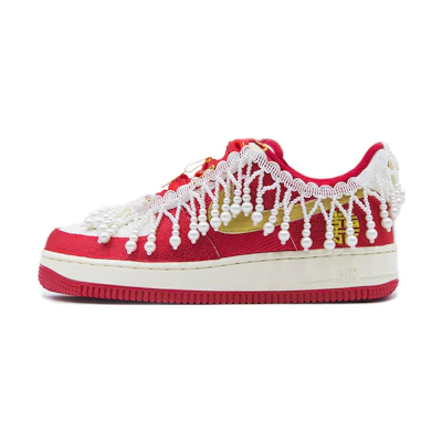 (W) Nike Air Force 1 Low 'Chinese Wedding Satin Pearl Xi Blessing Silk Laces'