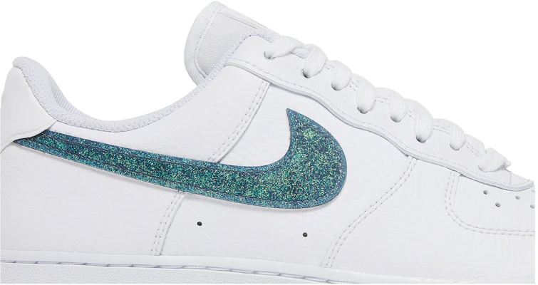 Women Nike Air Force 1 Low Glitter Swoosh Celery DH4407 100