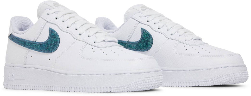 Women Nike Air Force 1 Low Glitter Swoosh Celery DH4407 100