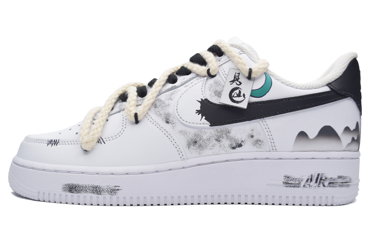 Buy 【訂製球鞋】Nike Air Force 1 Low 見山 木木 中國風 簡約 百搭 水墨畫 防滑耐磨 低幫 板鞋 女款 黑白