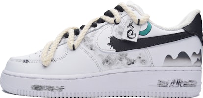 【訂製球鞋】Nike Air Force 1 Low 見山 木木 中國風 簡約 百搭 水墨畫 防滑耐磨 低幫 板鞋 女款 黑白 Buy 【訂製球鞋】Nike Air Force 1 Low 見山 木木 中國風 簡約 百搭 水墨畫 防滑耐磨 低幫 板鞋 女款 黑白