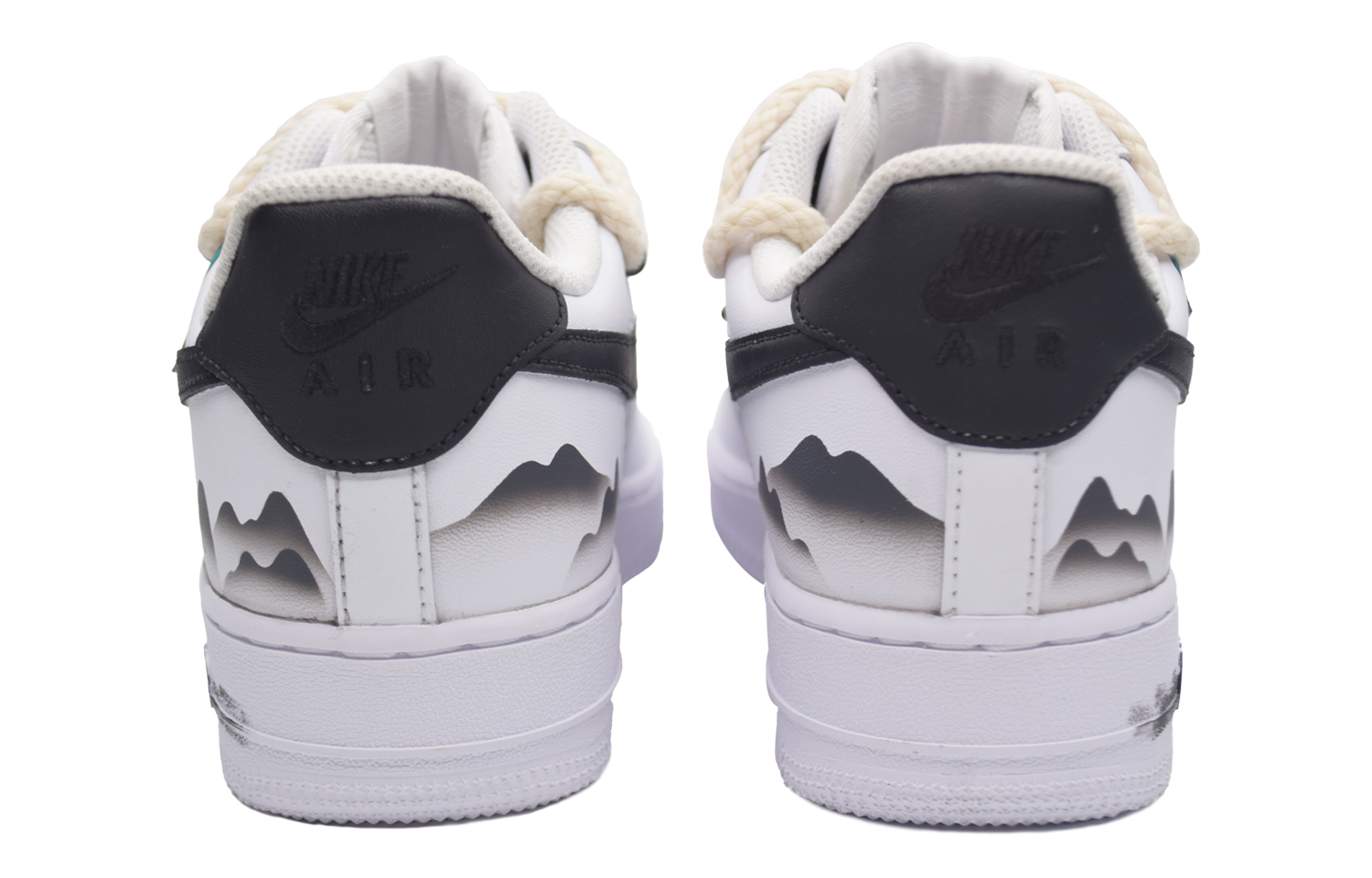 Purchase 【訂製球鞋】Nike Air Force 1 Low 見山 木木 中國風 簡約 百搭 水墨畫 防滑耐磨 低幫 板鞋 女款 黑白