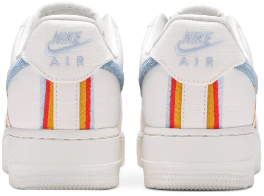 Nike Air Force 1 Low 愛心刺繡 防滑耐磨 低筒 板鞋 女款 白藍紅 Details for Nike Air Force 1 Low 愛心刺繡 防滑耐磨 低筒 板鞋 女款 白藍紅