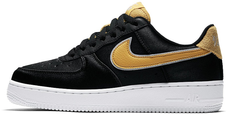 Nike Air Force 1 低筒絲綢 女款 板鞋 黑金 Buy Nike Air Force 1 低筒絲綢 女款 板鞋 黑金
