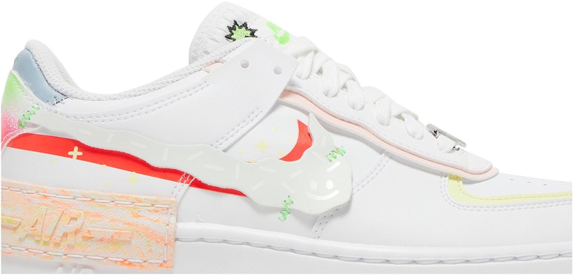 Air force 1 white pink orange clearance