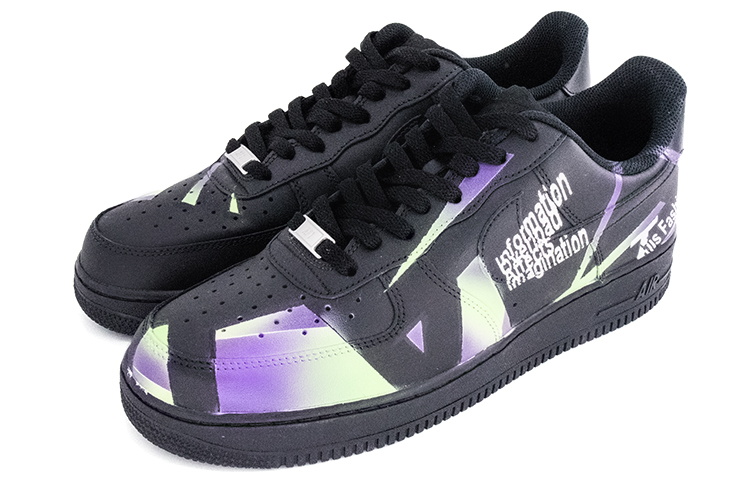 Lookbook (W) Nike Air Force 1 Low 'Triple Black Stage Lighting' Sepatu Hitam Lengkap DD8959-001(TeamNine-AF1004)