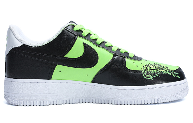 Order 【訂製球鞋】Nike Air Force 1 Low Triple White 空軍一號 腰果花 圖騰 低筒 滑板鞋 女款 黑綠