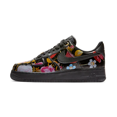 (W) Nike Air Force 1 Low Black Floral