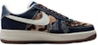 (W) Nike Air Force 1 Rendah Cheetah Denim Biru IB3674-400