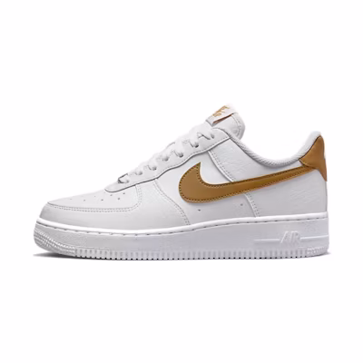 (W) Nike Air Force 1 Low Next Nature 'White/Gold Suede'
