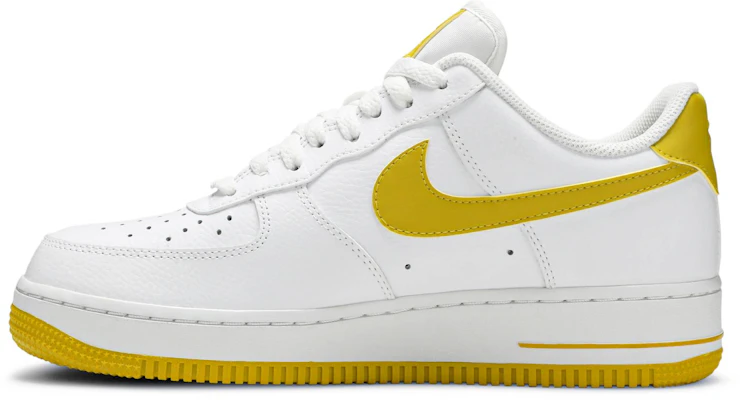 Women Nike Air Force 1 Low Patent White Bright Citron AH0287 103