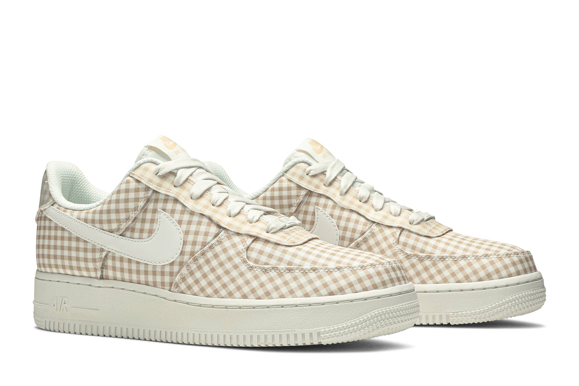 Cheap (W) Nike Air Force 1 Low QS 'Gingham Pack - Beige' Sepatu Pria. BV4891-101