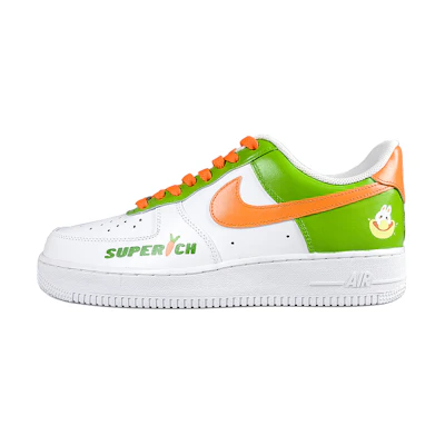 (W) Nike Air Force 1 Low White Green Orange 'SuperRich Cartoon'
