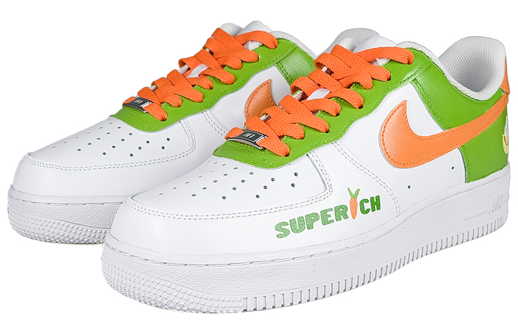 (W) Nike Air Force 1 Low White Green Orange 'SuperRich Cartoon' 圖 3
