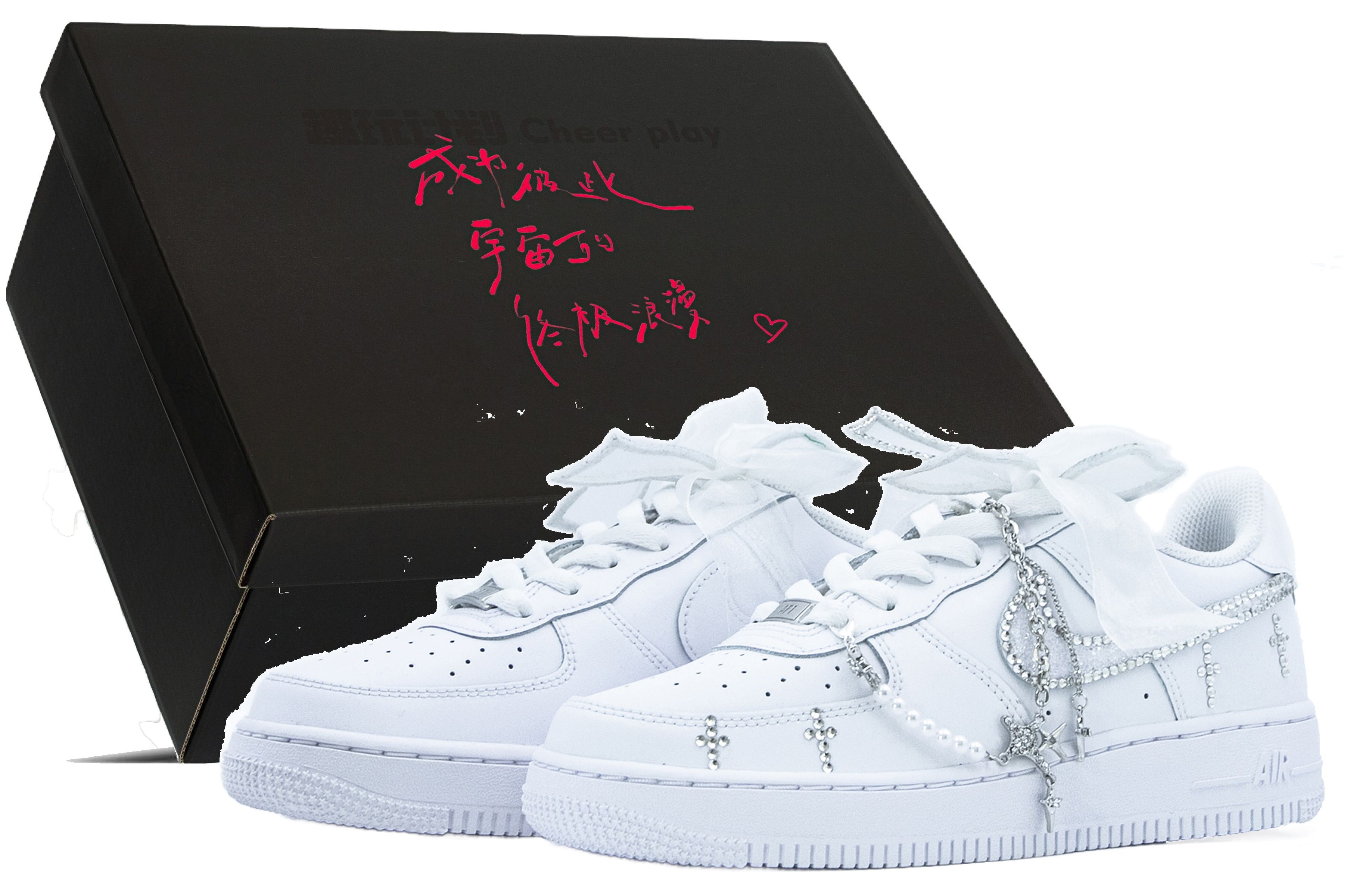 Buy (W) 나이키 에어포스1 로우 화이트 핑크 퍼플 '버터플라이 브라이덜' DD8959-100-466063