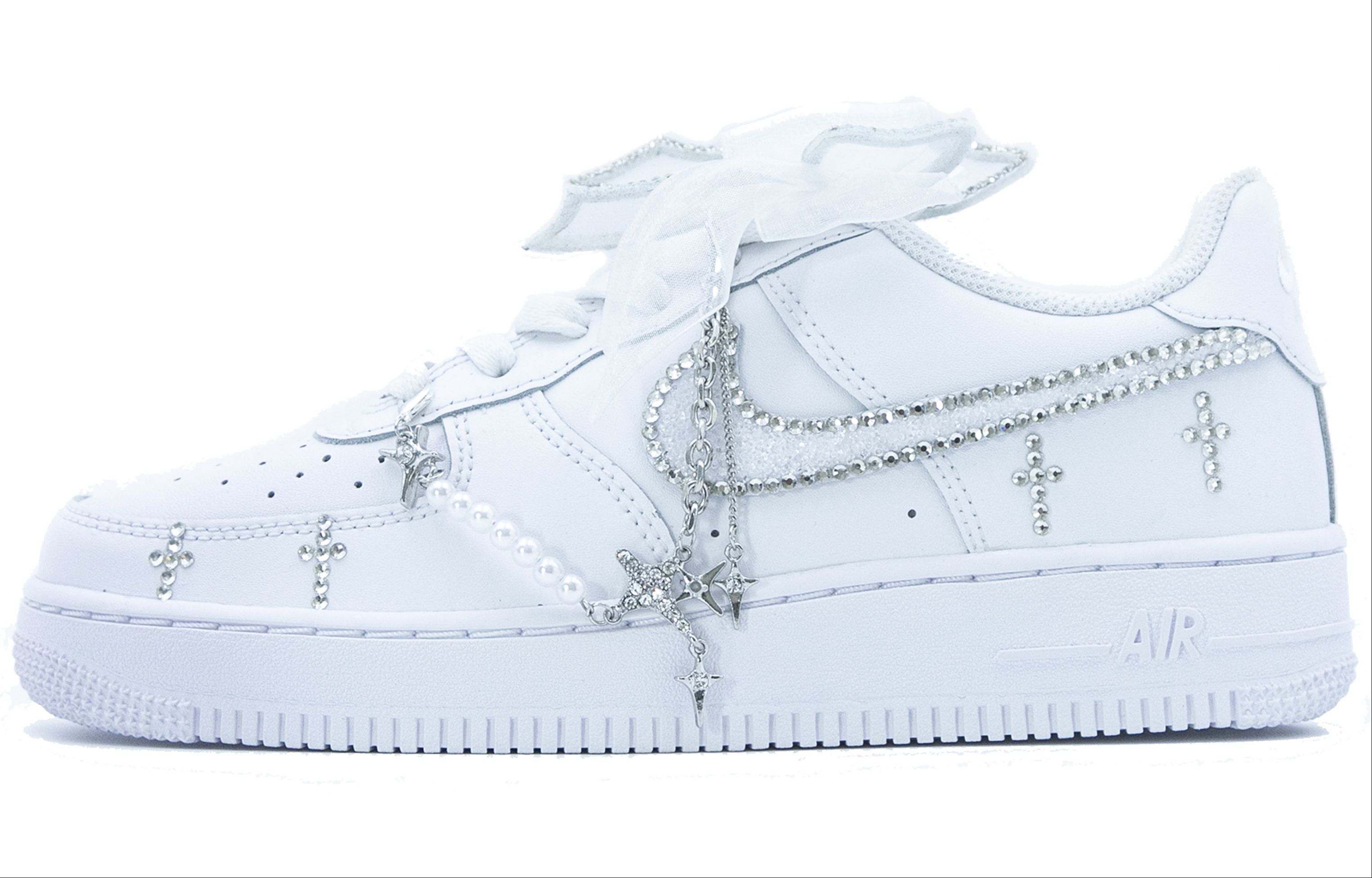 Order (W) 나이키 에어포스1 로우 화이트 핑크 퍼플 '버터플라이 브라이덜' DD8959-100-466063