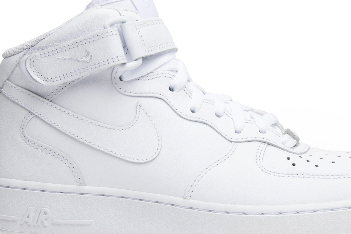 (Women) Nike Air Force 1 Mid 07 Leather 'Triple White' 366731-100