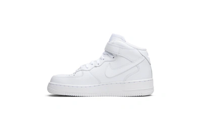 (Women) Nike Air Force 1 Mid 07 Leather 'Triple White' 366731-100