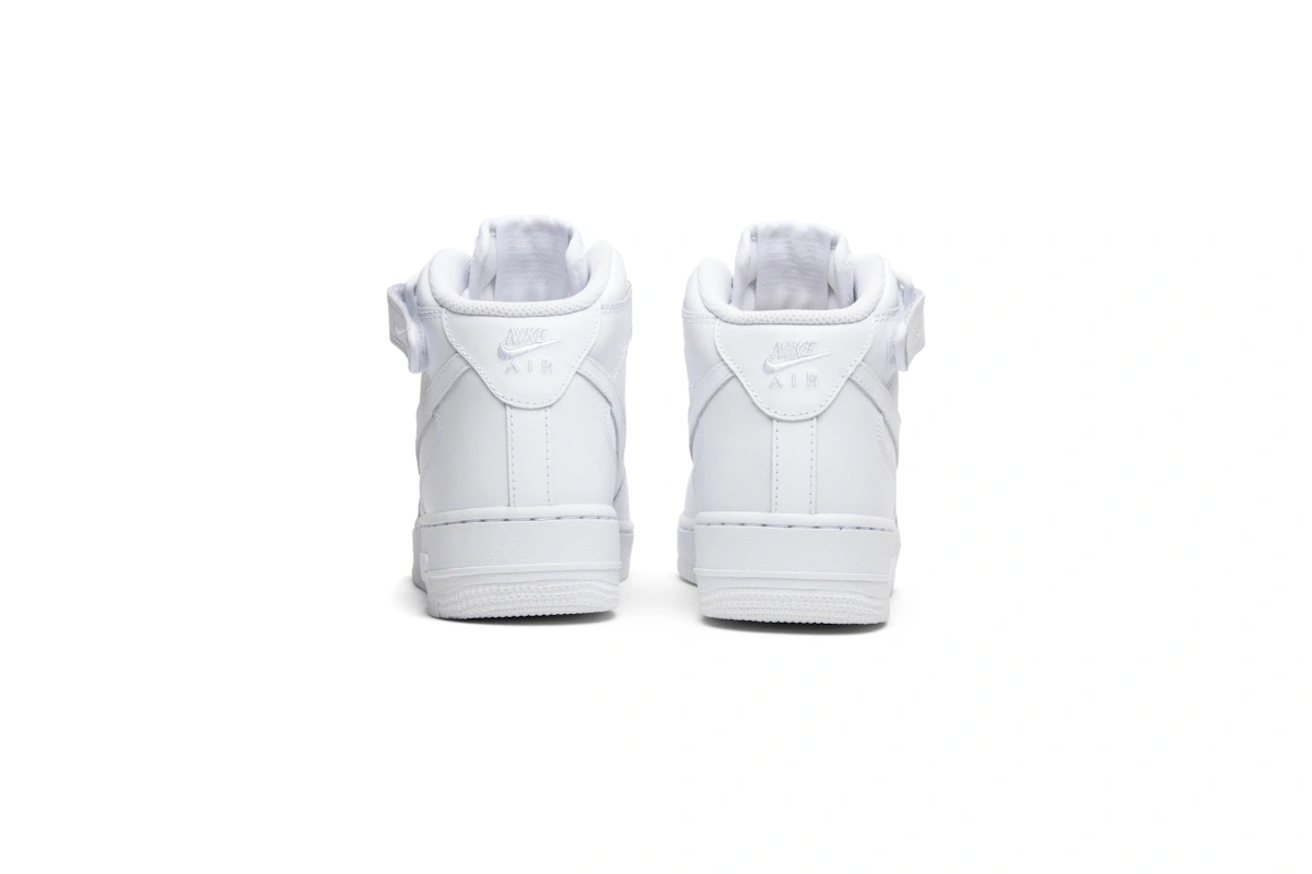 (Women) Nike Air Force 1 Mid 07 Leather 'Triple White' 366731-100