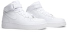 Cheap (W) Nike Air Force 1 Mid 07 Leather 'Triple White' Putih Serba 366731-100