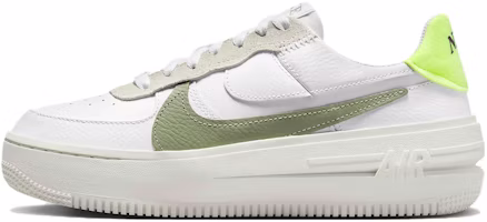 (Women) Nike Air Force 1 PLT.AF.ORM 'White Oil Green' FJ4739-100 (Women) Nike Air Force 1 PLT.AF.ORM 'White Oil Green' FJ4739-100