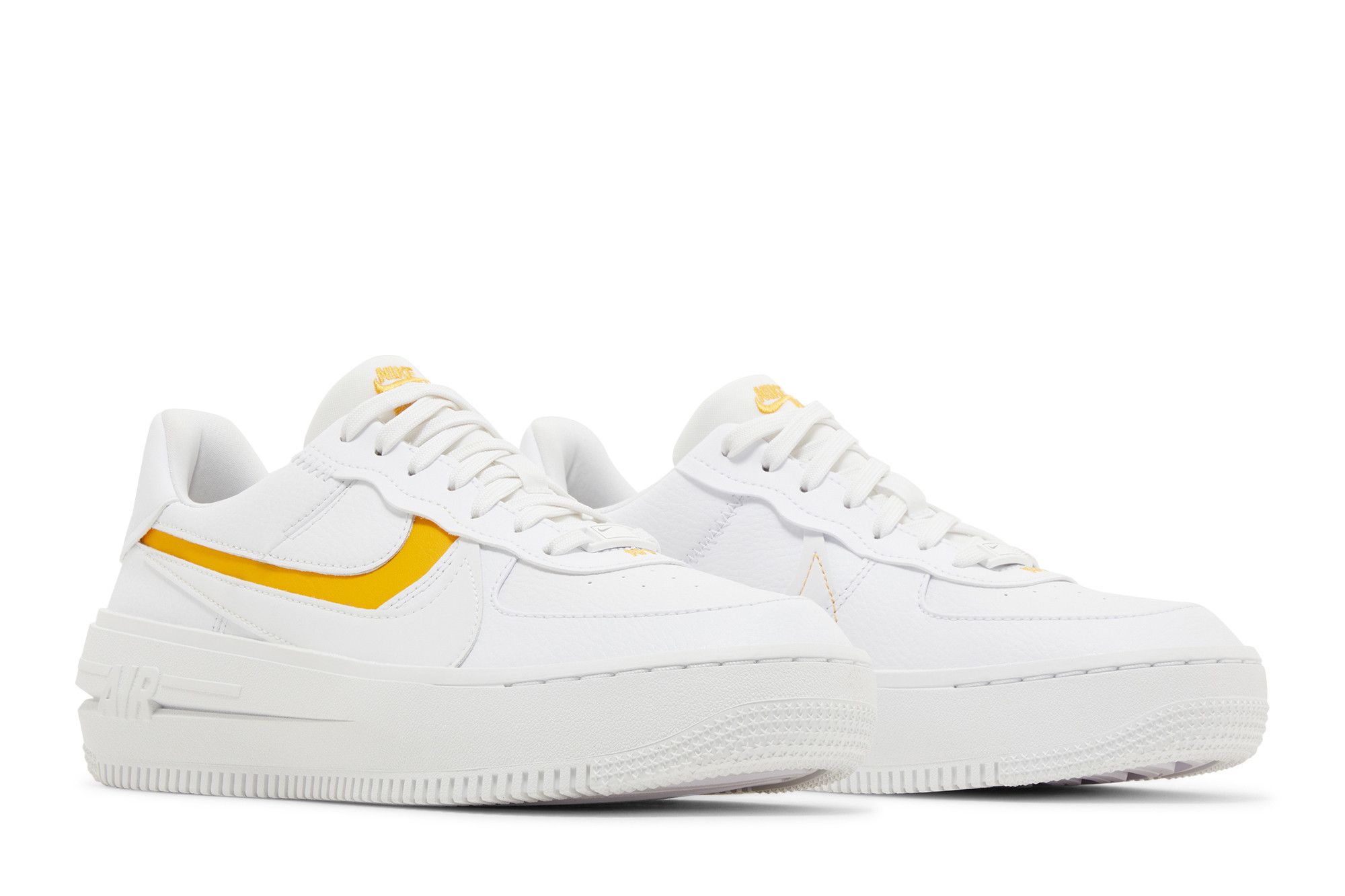 Cheap (Women) Nike Air Force 1 PLT.AF.ORM 'Yellow Ochre' DJ9946-102
