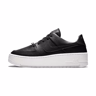 (W) Nike Air Force 1 Sage Low Black White