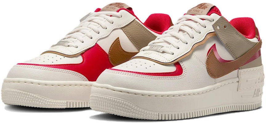 (Women) Nike Air Force 1 Shadow 'Phantom Fire Red Khaki' HQ3400-030 Lookbook (Women) Nike Air Force 1 Shadow 'Phantom Fire Red Khaki' HQ3400-030