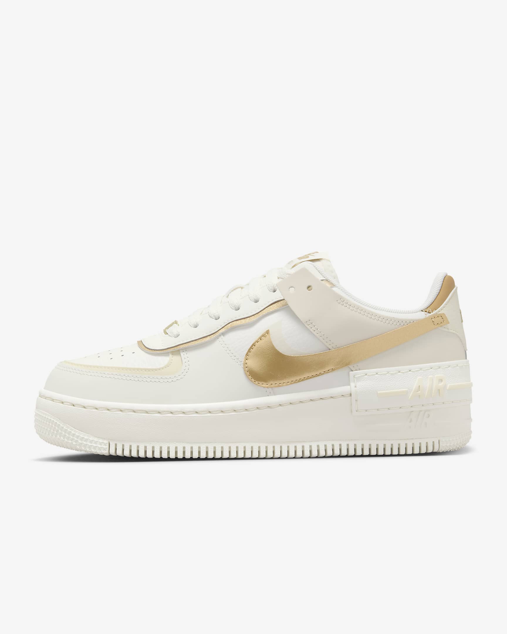 (Women) Nike Air Force 1 Shadow 'Sail Metallic Gold' DZ1847-108