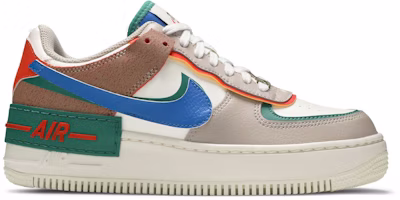 (Women) Nike Air Force 1 Shadow 'Sail Signal Blue Green' CI0919-109 (Women) Nike Air Force 1 Shadow 'Sail Signal Blue Green' CI0919-109