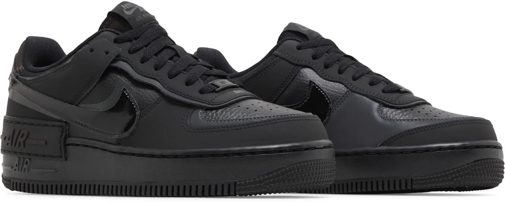 (W) Nike Air Force 1 Shadow 'Triple Black' Zapatillas Negras Total. FB7582-001 1