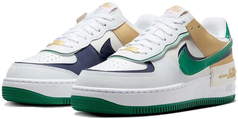(W) Nike Air Force 1 Shadow 'Blanco Malachita Sésamo' DZ1847-102 Lookbook (W) Nike Air Force 1 Shadow 'Blanco Malachita Sésamo' DZ1847-102