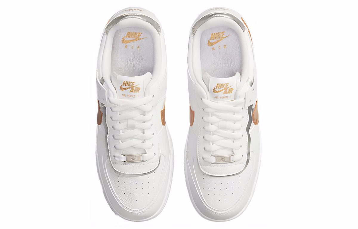 (Women) Nike Air Force 1 Shadow 'White Metallic Gold' DM3064-100