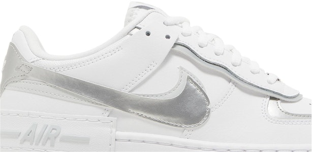 (W) ナイキ エアフォース1 シャドウ 白メタリックシルバー CI0919-119 Order (W) ナイキ エアフォース1 シャドウ 白メタリックシルバー CI0919-119