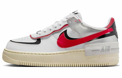 (Women) Nike Air Force 1 Shadow 'White Red Metallic Silver'