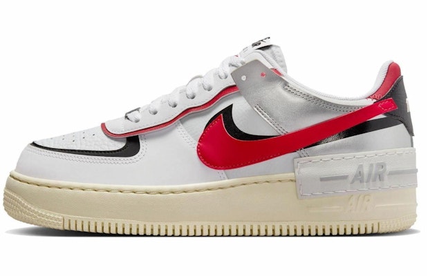 (Women) Nike Air Force 1 Shadow 'White Red Metallic Silver' FN6335-100 Buy (Women) Nike Air Force 1 Shadow 'White Red Metallic Silver' FN6335-100