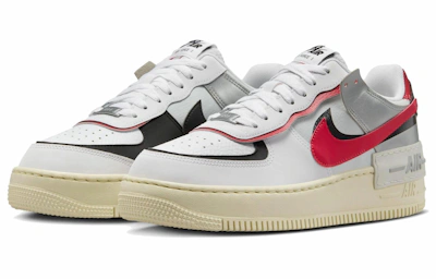 (Women) Nike Air Force 1 Shadow 'White Red Metallic Silver'
