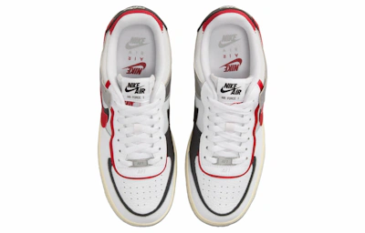 (Women) Nike Air Force 1 Shadow 'White Red Metallic Silver'