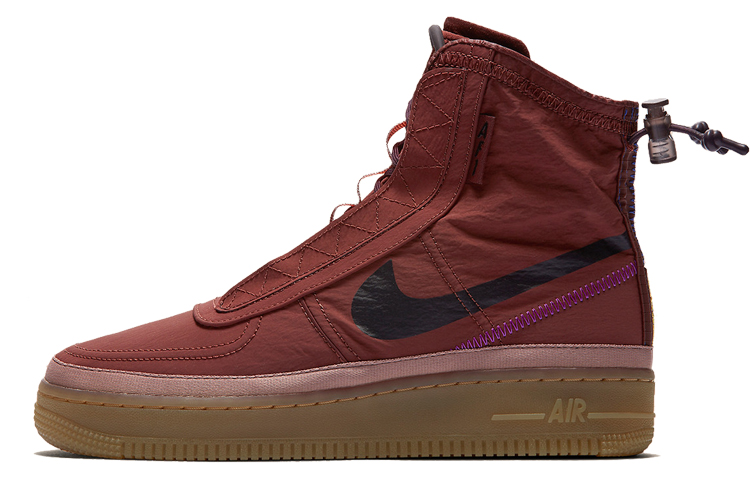(W) Nike Air Force 1 Shell 'Red Brown'