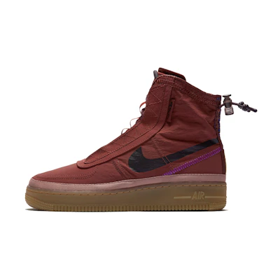 (W) Nike Air Force 1 Shell 'Red Brown'