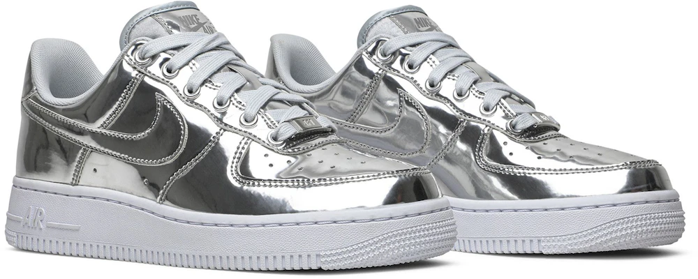 (W) Nike Air Force 1 SP 'Metal Líquido - Cromo' CQ6566-001 2