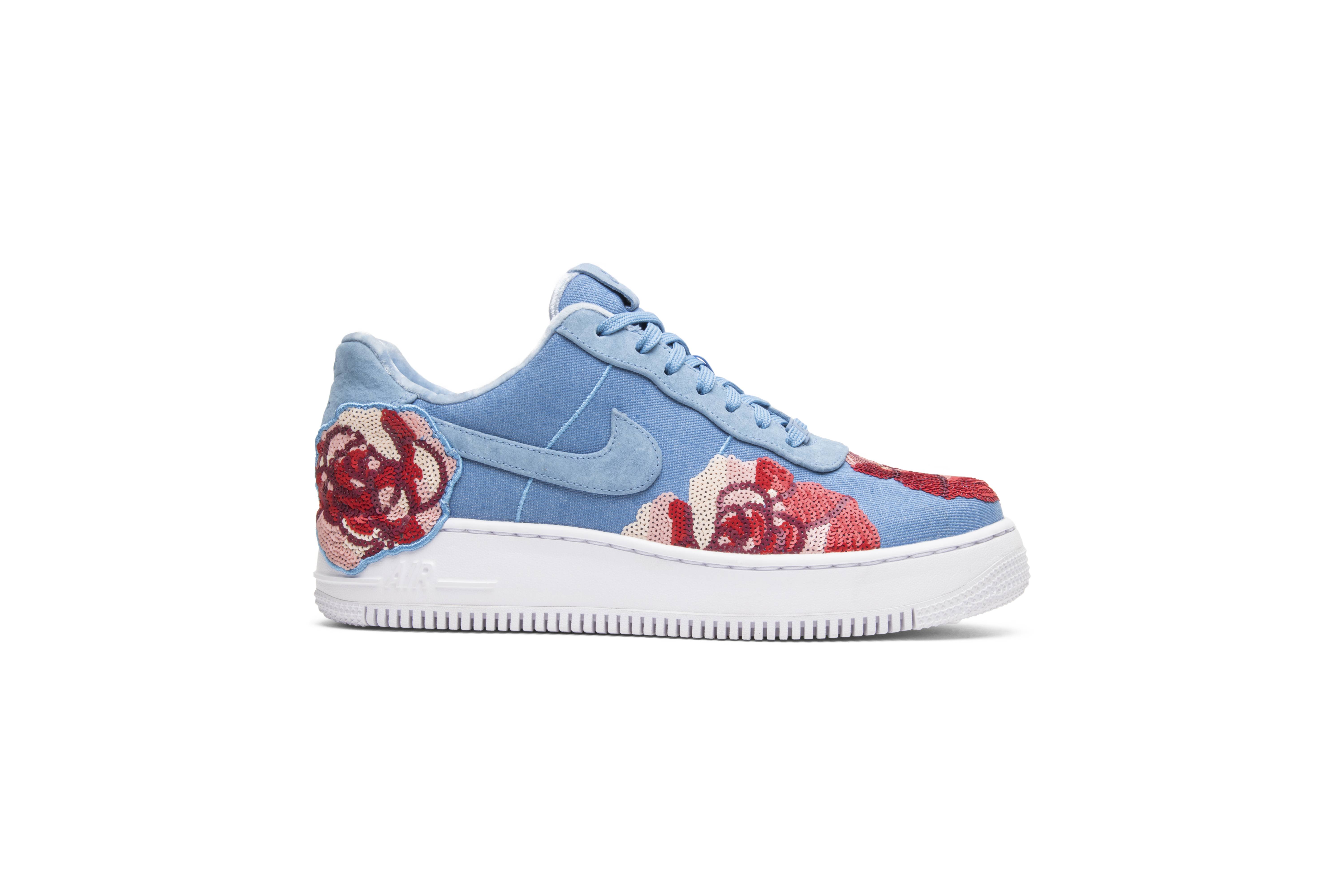 (Women) Nike Air Force 1 Upstep Low Denim Rose Sky 898421-402
