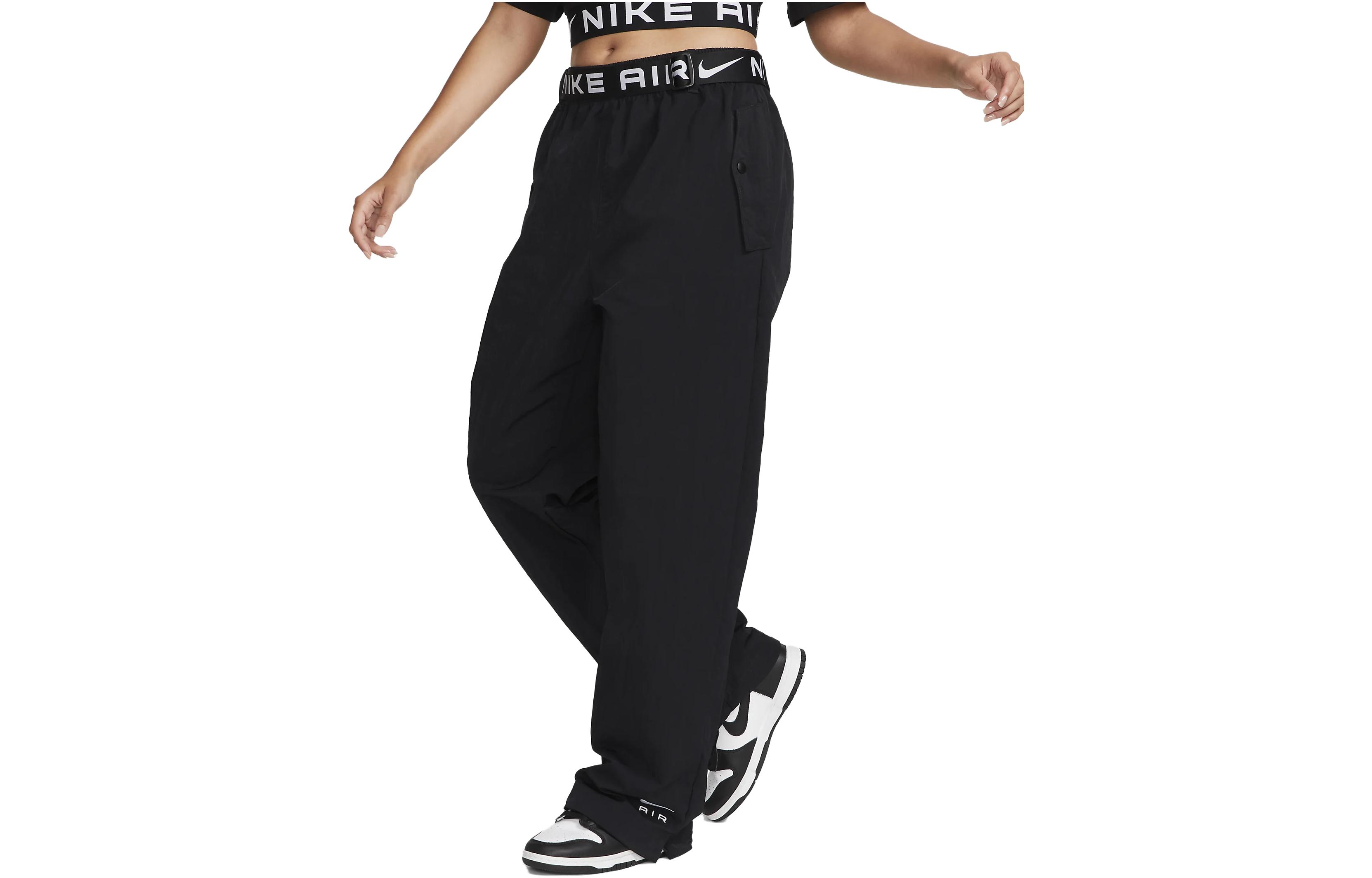 (Women) Nike Air High-Waisted Straight-Leg Woven Pants Black FB8084-010