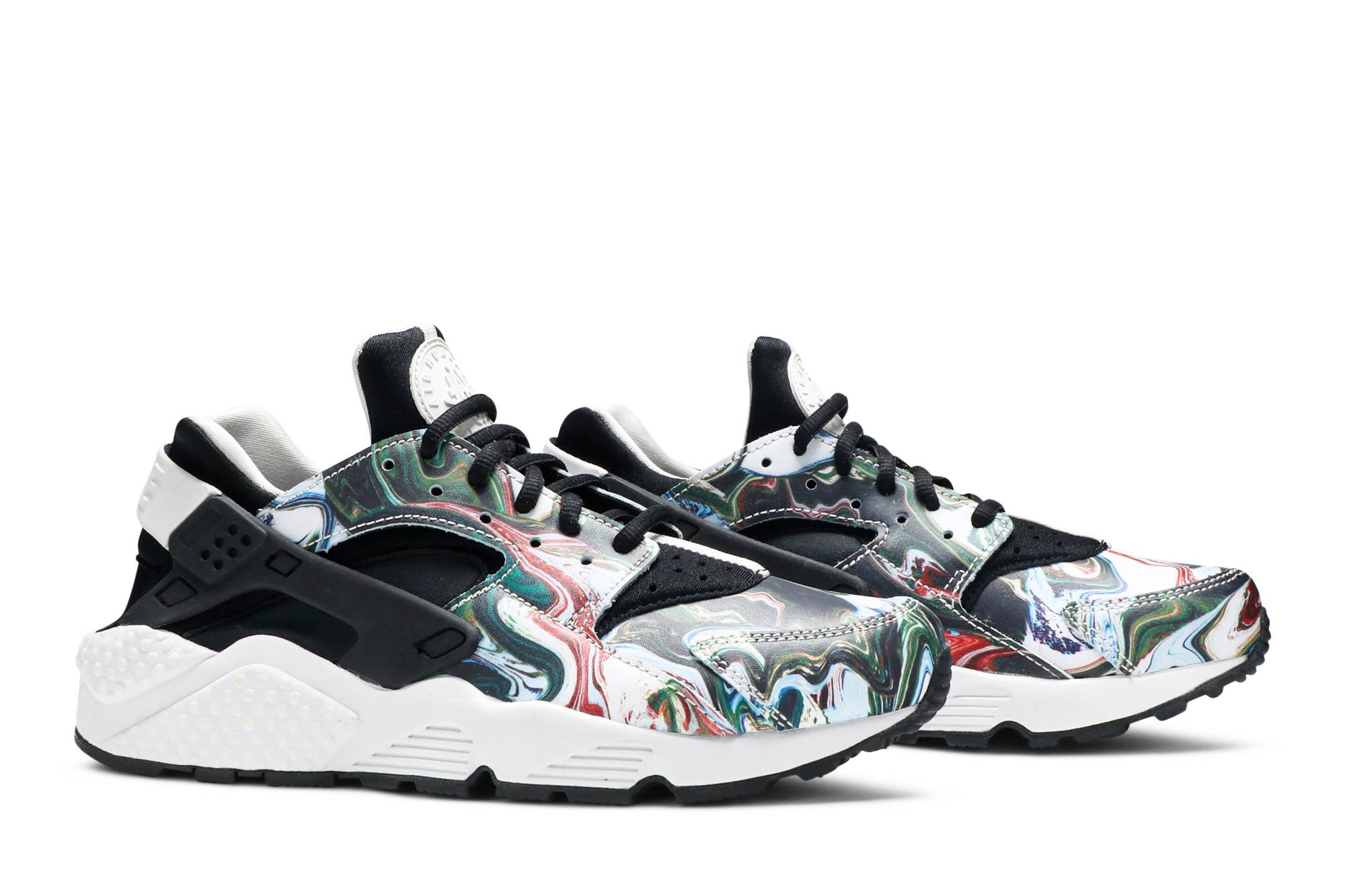 Cheap (W) Nike Air Huarache 'Marble Dye' Sepatu Pria/Wanita Marble Tie Dye Sneakers 683818-017