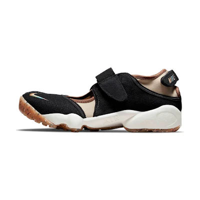 (W) Nike Air Lift Shock Absorption Wear-Resistant Low Top Sports Black Sandals 'Black'